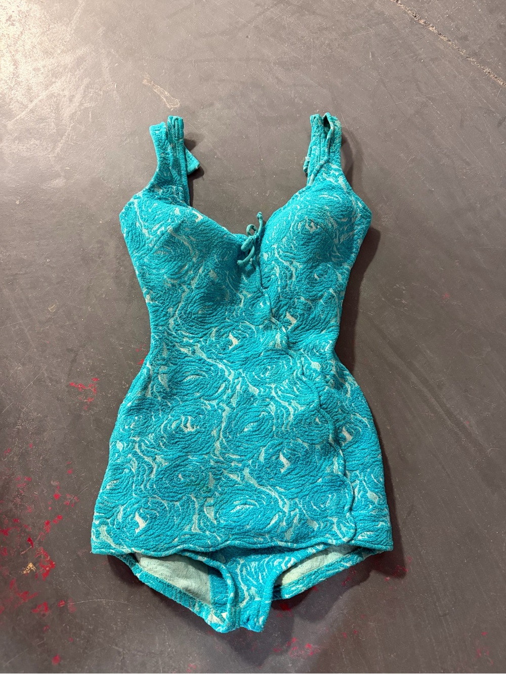 Vintage 50's 60's Catalina Blue Swimsuit Mid Century size 10